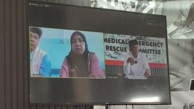 Tim relawan Medical Emergency Rescue Committee (MER-C) tiba di Rumah Sakit Indonesia, di Bait Lahiya, Gaza Utara, Palestina pada Jumat, 9 Agustus 2024.