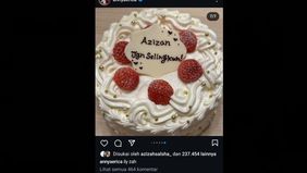 Kue ini diberikan jelang pernikahan Azizah Salsha dan Pratama Arhan 