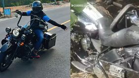 Vokalis grup Repvblik alami kecelakaan moge di Ciamis Jawa Barat.