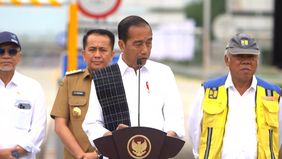 Presiden Joko Widodo (Jokowi) meresmikan infrastruktur jalan tol Binjai-Langsa Seksi 2 Stabat-Tanjung Pura dan jalan tol Kuala Tanjung-Tebing Tinggi-Parapat Seksi 3 dan 4 di Sumatera Utara, Selasa (10/9/2024).