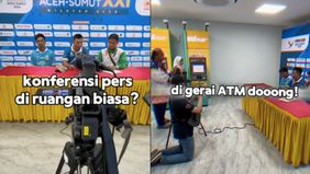 Agak Laen! Viral Konferensi Pers PON  di Gerai ATM