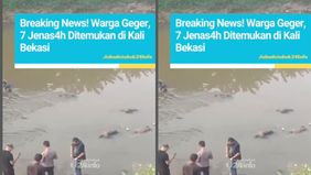 Mereka mengambang di sungai.