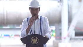 Presiden Joko Widodo (Jokowi) meresmikan produksi perdana smelter PT Freeport Indonesia di Gresik, Jawa Timur, Senin (23/9/2024).
