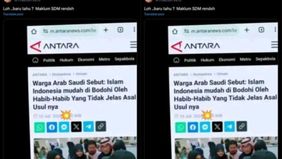 Beredar sebuah unggahan yang menampilkan artikel berita dari Antara dengan narasi bahwa Islam di Indonesia mudah dibodohi di X. Dalam unggahan tersebut, terlihat tangkapan layar berita dari Antara yang dibagikan oleh akun X @Tita83079013.