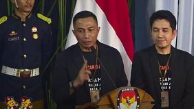 Calon Gubernur DKI Jakarta nomor urut 2, Dharma Pongrekun, menjelaskan makna di balik kaus hitam yang ia kenakan 