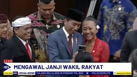 Presiden Jokowi Menghadiri Pelantikan dan Pengucapan Sumpah Anggota DPR, DPR Dan MPR RI Periode 2024-2029.