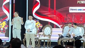 Ridwan Kamil melontarkan sebuah pantun dalam debat perdana Pilkada Jakarta 2024 