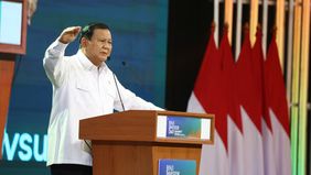 Menteri Pertahanan sekaligus Presiden Terpilih Prabowo Subianto mengucapkan terima kasih atas kehormatan karena telah diundang pada acara BNI Investor Daily Summit 2024.