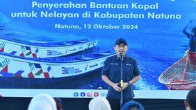 Kegiatan penyerahan bantuan kapal untuk nelayan di Kabupaten Natuna ini merupakan bagian dari Program Tanggung Jawab Sosial dan Lingkungan Pertamina