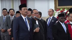 Menteri Koordinator Bidang Perekonomian, Airlangga Hartarto, memberikan penjelasan terkait kepemimpinan Luhut Binsar Pandjaitan di Dewan Ekonomi Nasional.