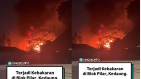 Kebakaran menghabiskan isi rumah,.