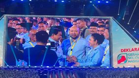 Presiden Prabowo Subianto menghadiri acara deklarasi Gerakan Solidaritas Nasional (GSN) di Indonesia Arena, GBK, Jakrta, Sabtu (2/11/2024).