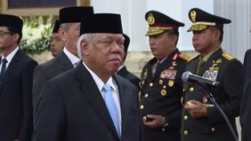 Presiden Prabowo Subianto resmi melantik Basuki Hadimuljono sebagai Kepala Otorita Ibu Kota Nusantara di Istana Negara Jakarta, Selasa (5/11/2024).
