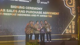 PT Aneka Tambang (Persero) atau Antam resmi memborong emas dari PT Freeport Indonesia (PTFI) sebanyak 30 ton.