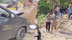 Pelaku pencurian mobil di Batu Jomba, Tapanuli Selatan, ditangkap warga setelah menabrak alat berat saat melarikan diri.