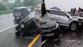 Kecelakaan beruntun mengerikan yang melibatkan sejumlah kendaraan di KM 92 Tol Cipularang Senin, 11 November 2024 sore.