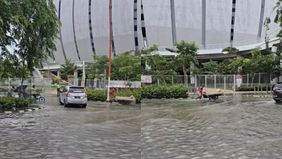 Stadion Jakarta International Stadium (JIS) dilanda banjir, tepatnya pada sisi bagian barat akibat adanya kebocoran tanggul.