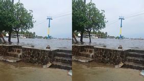 Media sosial kembali dihebohkan dengan kabar meluapnya air laut di daerah pesisir Jakarta. Salah satu video yang beredar terlihat di kawasan Ancol, Jakarta Utara, air laut sudah mencapai batas atas tanggul tersebut.