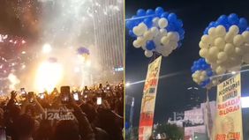 Perayaan malam pergantian tahun 2025 di sekitar Bundaran Hotel Indonesia (HI), Jakarta Pusat, berubah menjadi momen penuh kepanikan ketika sebuah balon gas meledak diduga terkena petasan. 