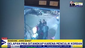 Sejumlah Pria Ditangkap Polrestabes Bandung Karena Diduga Terlibat Dalam Kasus Penculikan.
