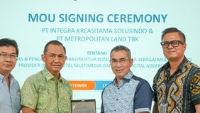 PT Integra Kreasitama Solusindo (Integrasia) dengan bangga mengumumkan seremoni Penandatangan nota kesepahaman eksplorasi kerjasama antara PT Integra Kreasitama Solusindo (Integrasia)  dengan PT Metropolitan Land Tbk (Metland) (15/1). 