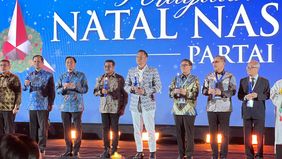 AHY menghadiri Perayaan Natal Nasional Partai Demokrat 2024.