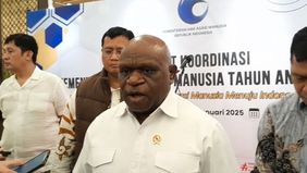 Kementerian Hak Asasi Manusia (HAM) menggelar rapat koordinasi dengan mengusung tema penguatan pondasi pembangunan hak asasi manusia menuju Indonesia emas 2045, siang hari ini, Rabu, 22 Januari 2025.