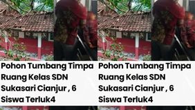 Kejadian ini terjadi sekitar pukul 11.30 WIB saat siswa sedang belajar.