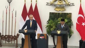 Presiden Turkiye Recep Tayyip Erdogan menegaskan komitmennya untuk memperkuat hubungan bilateral dengan Indonesia dalam pertemuan di Istana Kepresidenan Bogor. 