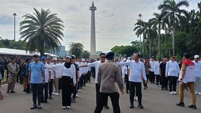 Sebanyak 481 kepala daerah yang terpilih dalam Pilkada Serentak 2024 berkumpul di Monumen Nasional (Monas), Jakarta, pada Selasa, 18 Februari 2025 pagi untuk menghadiri pengarahan serta menjalani latihan awal sebelum pelantikan resmi.