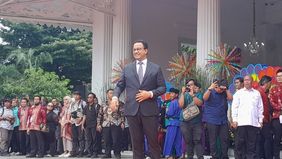 Mantan Gubernur DKI Jakarta Anies Baswedan hingga Ahok terpantau hadir di Balaikota Jakarta untuk ikut menyambut Pramono Anung- Rano Karno yang telah resmi dilantik sebagai Gubernur Jakarta.