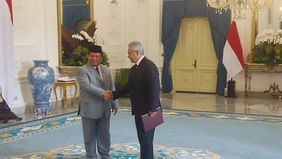 Presiden Prabowo menyampaikan rasa terima kasih dan kegembiraannya atas kunjungan Sekretaris Dewan Keamanan Rusia, Sergei K. Shoigu, di Istana Merdeka, Jakarta, pada Selasa siang, 25 Februari 2025.