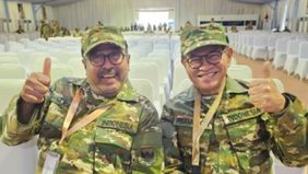 Gubernur DKI Jakarta, Pramono Anung dan Wakil Gubernur Rano Karno tampil kompak dalam kegiatan retret di Akademi Militer (Akmil) Magelang, Jawa Tengah, pada Kamis, 27 Februari 2025.