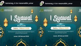 Admin Instagram Kementerian Agama terlihat salah menulis pengumuman 1 ramadhan malah menulis 1 Syawal.