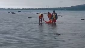 Wisatawan asal Bogor saat sedang berenang tiba-tiba terseret ombak di Pantai Carita, Kabupaten Pandeglang, Banten, pada Sabtu 1 Maret 2025 sekitar pukul 16.00 WIB.