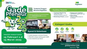 PT Pegadaian resmi membuka pendaftaran untuk GadePreneur 2025, sebuah program inkubasi bisnis yang dirancang untuk mendorong pertumbuhan dan daya saing Usaha Mikro, Kecil, dan Menengah (UMKM) di Indonesia.