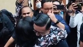 Ciska Wihardja, istri Tom Lembong, menyampaikan rasa terima kasihnya kepada Gubernur Jakarta periode 2017-2022, Anies Baswedan, atas dukungannya terhadap sang suami.