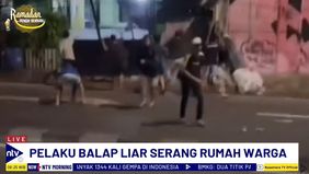 Puluhan Pelaku Balap Liar Yang Tak Terima Ditegur Saat Beraksi Justru Menyerang Rumah Salah Seorang Warga.