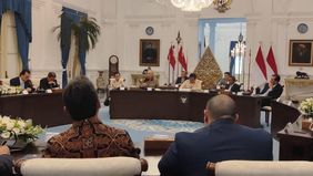 Mantan Perdana Menteri (PM) Inggris,  Tony Blair Terlihat hadir di Tengah pertemuan pengusaha Indonesia yang sedang bertemu dengan Prabowo di Istana Negara, Jumat, 7 Maret 2025.