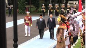 Presiden Prabowo Subianto menerima Sekretaris Jenderal (Sekjen) Partai Komunis Vietnam (PKV) To Lam di Istana Negara, Senin, 10 Maret 2025.