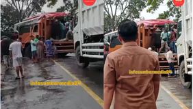 Dalam kejadian ini sebuh bus Gumarang jaya datang dari padang hendak ke terminal solok sampai di jalan sawah ilie hendak menyalip sebuah mobil di tingkungan dan Menabrak sebuah truk dari arah solok..