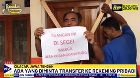 Kantor Desa Disegel Sebagai Bentuk Protes Terhadap Dugaan Praktik Pungli Yang Dilakukan Pj Kades.
