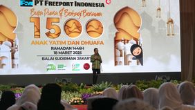 PT Freeport Indonesia (PTFI) menggelar acara buka puasa bersama 1.700 anak-anak yatim dan dhuafa di Jakarta dan Gresik, yang secara virtual juga diikuti oleh segenap karyawan di area operasional Tembagapura dan Kuala Kencana, Kabupaten Mimika, Papua 