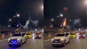 Baru-baru ini, sebuah video memperlihatkan dua lelaki melepaskan tembakan petasan ke langit dari dalam mobil di Jalan AP Pettarani, Kota Makassar, mendadak viral di media sosial. Video tersebut bahkan menarik perhatian Ahmad Sahroni.