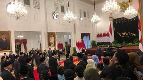 Presiden Republik Indonesia, Prabowo Subianto, melantik 31 Duta Besar Luar Biasa dan Berkuasa Penuh (LBBP) RI yang bertugas sebagai perwakilan di berbagai negara sahabat serta organisasi internasional di Istana Negara, Senin, 24 Maret 2025.