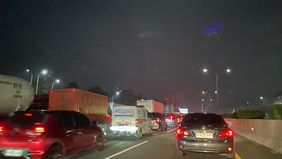 Kemacetan berlangsung di wilayah Cibubur hingga TMII