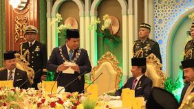 Prabowo dalam sambutannya menyampaikan terima kasih atas sambutan yang diberikan Brunei Darussalam kepada dirinya. Mewakili Indonesia ia menghargai penerimaan yang luar biasa dari pemerintah Brunei Darussalam.