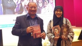 Asma Nadia dan suaminya Isa Alamsyah gelar acara Kopdar Nasional di hari peringatan HUT Perpustakaan Nasional ke-45.