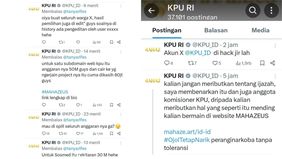 Jagat media sosial geger setelah akun resmi milik Komisi Pemilihan Umum Republik Indonesia (KPU RI) di X (sebelumnya Twitter) diretas. Akun @KPU_ID yang selama ini menjadi kanal informasi resmi KPU mendadak memuat konten tidak pantas. 