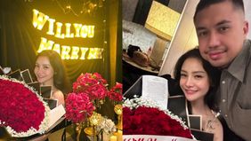 Mawar AFI membagikan potret bahagianya usai dilamar oleh sang kekasih Kevin Arthur.